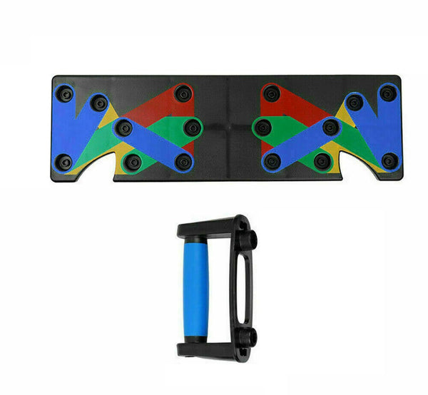 9 in1 Push Up Board Yoga Bands Fitness Workout Train Gym Exercise Pushup Stands - Lets Party