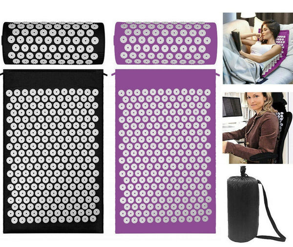 Yoga Massage Acupressure Mat Shakti Sit Lying Mats Pain Stress Soreness Relax - Lets Party