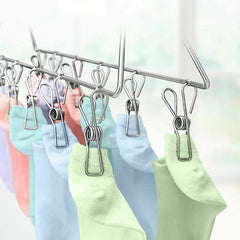 Stainless Steel Clothes Pegs 100X Hanging Clips Pins Laundry Windproof Clamp