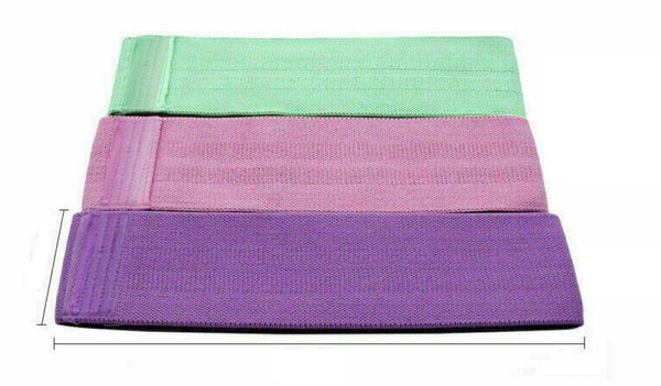 Resistance Booty Bands Set-3 Hip Circle Loop Bands Workout Exercise Guide & Bag - Lets Party