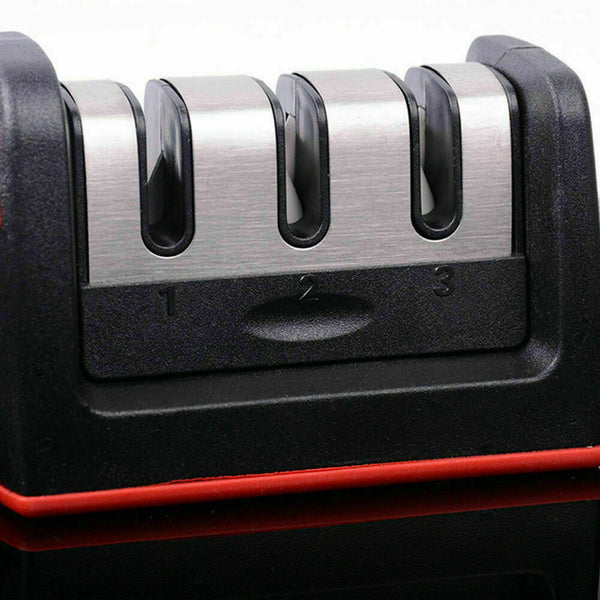 Knife Sharpener 3 Stage Kitchen Diamond Sharp Knives Sharpening Tool - Lets Party