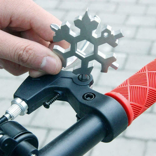 8 in 1 Stainless Multi-tool Snowflake Keychain Wrench Screwdriver Bottle Opener - Lets Party