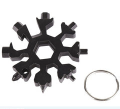 8 in 1 Stainless Multi-tool Snowflake Keychain Wrench Screwdriver Bottle Opener