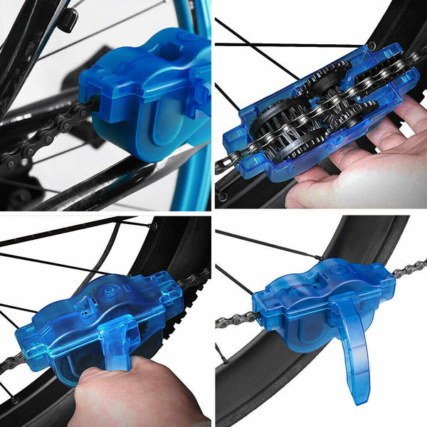 Bicycle Chain Cleaner Bike Wash Tool Cycling Scrubber Cleaning Brushes Wheel - Lets Party
