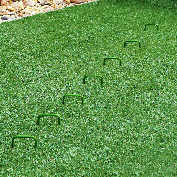 Primeturf Synthetic Artificial Grass Pins Fake Lawn Turf Weedmat U Pegs Plants - Lets Party