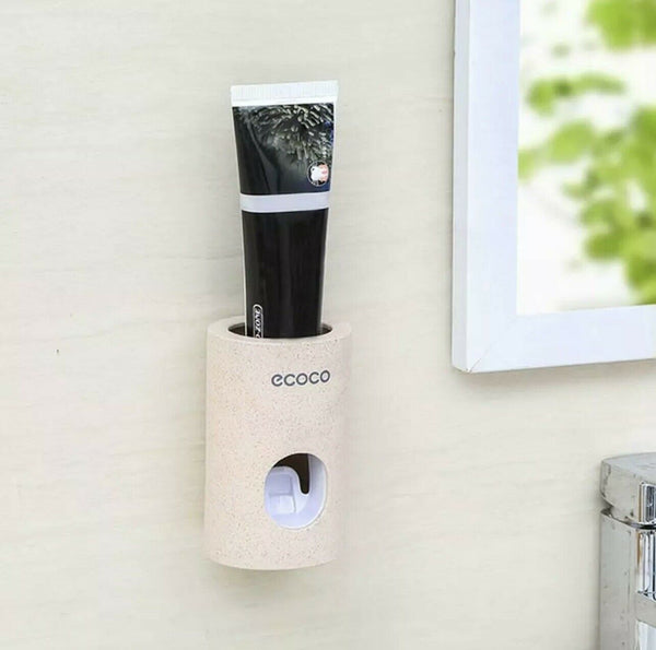 Automatic Bath Wall Mounted Dispenser Toothbrush Stand Toothpaste Holder - Lets Party