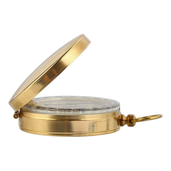 Classic Portable Brass Compass Camping Survival Outdoor Hiking Watch Map - Lets Party