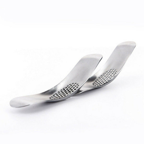 Stainless Steel Rocker Rocking Garlic Press Crusher Home Kitchen Mincer Squeezer - Lets Party
