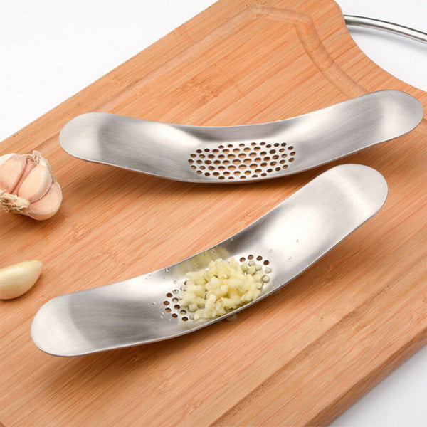 Stainless Steel Rocker Rocking Garlic Press Crusher Home Kitchen Mincer Squeezer - Lets Party