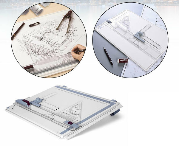 PRO A3 Drawing Board Table with Parallel Motion and Adjustable Angle Drafting AU - Lets Party