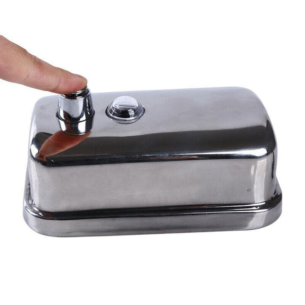 Soap Dispenser Stainless Steel Commercial Grade Wall Mounted Lotion 800ML - Lets Party