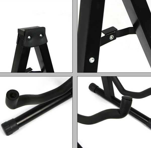 Portable Folding Electric Acoustic Bass Guitar Stand A Frame Floor Rack Holder - Lets Party