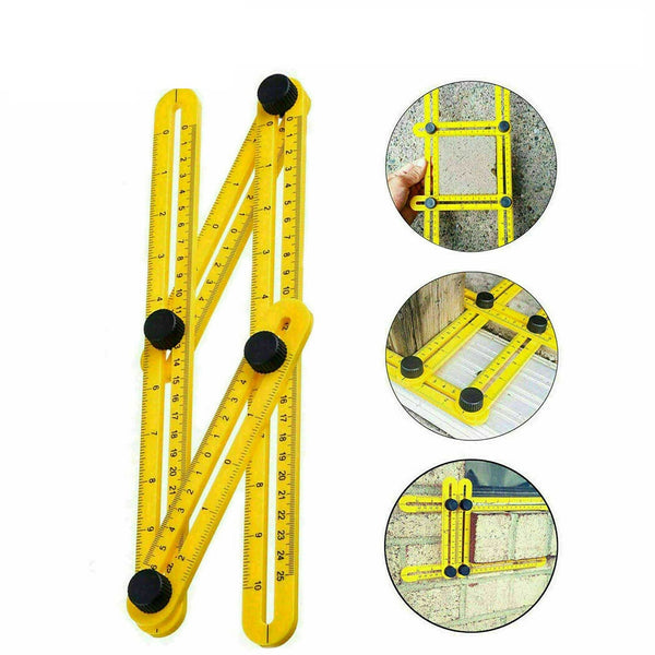 Multi-Angle Ruler Template Tool for Tile & Flooring Measuring 7 Ways - Lets Party