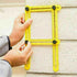 Multi-Angle Ruler Template Tool for Tile & Flooring Measuring 7 Ways - Lets Party