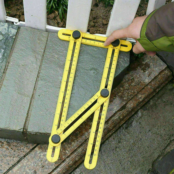 Multi-Angle Ruler Template Tool for Tile & Flooring Measuring 7 Ways - Lets Party