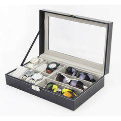 VIVVA Watch Sunglass Eyeglasses 6+3 Grid Display Box Case Storage Organizer