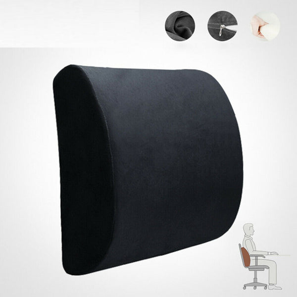 Memory Foam Lumbar Back Pillow Support Back Cushion Home Office Car Seat Chair - Lets Party