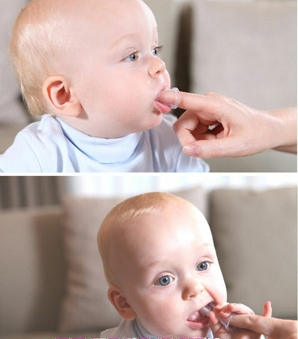 Baby Silicone Toothbrush Dreambaby Clean Massage Gum Teeth Finger Clear BPA Free - Lets Party