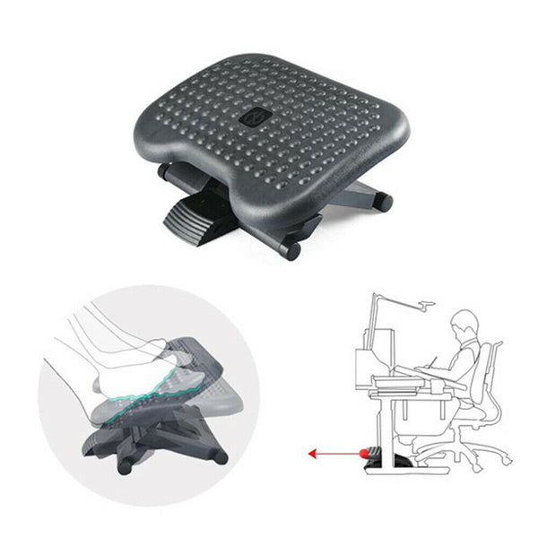 Adjustable Foot Rest Stool Office Computer Desk Footrest Comfort Height Angle AU - Lets Party