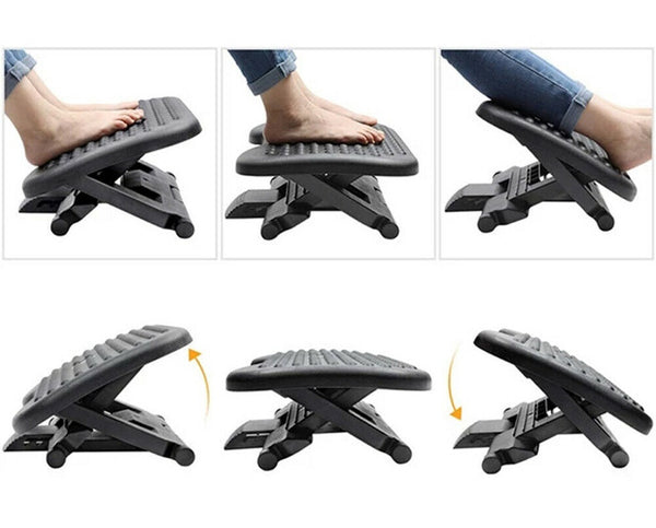 Adjustable Foot Rest Stool Office Computer Desk Footrest Comfort Height Angle AU - Lets Party