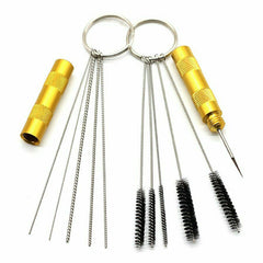 11pcs Airbrush Cleaning Needle & Brush Accessories Kit for Spray Gun Cleaner GD