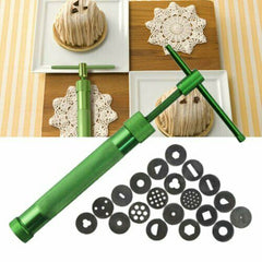 DIY Polymer Clay Gun Extruder Sculpey Sculpting Tool w/ 20 Discs Cake Tool Craft