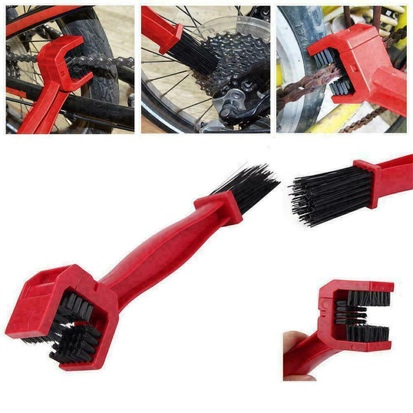 Chain Brush Wheel Cleaning Cleaner Motorcycle Bike Bicycle Motocross Motorbike - Lets Party