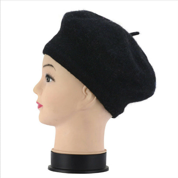 Women's Ladies Beanie Wool French Beret Newsboy Hat Cap Winter Warm Hats Girls - Lets Party