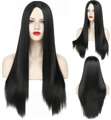 Womens 75cm Long Straight Sleek Synthetic Cosplay Wigs Party Heat Resistant