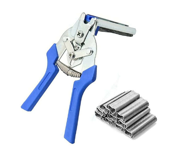 Hog Ring Plier Fencing Gun Fastener Stapler M Nailer Wire Ringer W/ 1200 Clips - Lets Party
