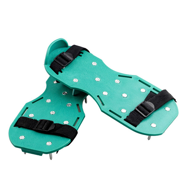 Lawn Care Garden Grass Sod Aerator Spike Spiked Strap Shoes Garden Tools - Lets Party