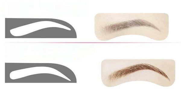 3D Brow Stencil Shaper Tattoo Eyebrow Kit Ruler Balance Template Makeup Tool AU - Lets Party