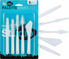 AU MONT MARTE 5pc Plastic Palette Knife Set Paint Art Artist Painting Craft