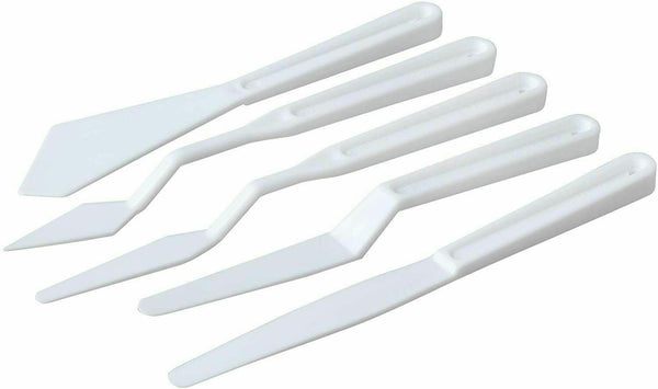 AU MONT MARTE 5pc Plastic Palette Knife Set Paint Art Artist Painting Craft - Lets Party