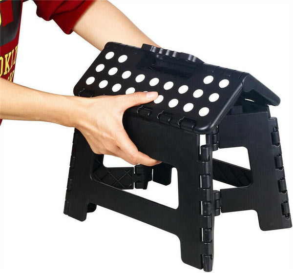 22 / 39 cm Folding Step Stool Portable Plastic Foldable Chair Store Flat Outdoor - Lets Party
