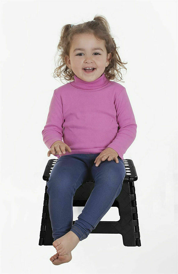 22 / 39 cm Folding Step Stool Portable Plastic Foldable Chair Store Flat Outdoor - Lets Party