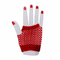 Fishnet Gloves Net Fingerless Length 70s 80s Women's Costume Party Disco Dance
