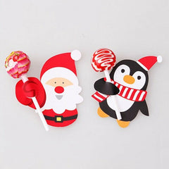 30x Christmas Party Lollipop Lolly Holder Sugar-loaf Paper Card Holder Santa AUS