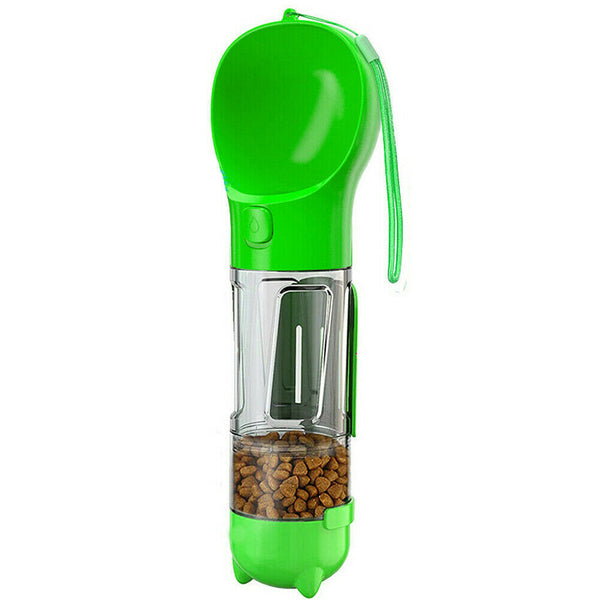 4 in1 Pet Feeder Dog Cat Puppy Water Bottle Cup Travel Pooper Scooper Outdoor - Lets Party