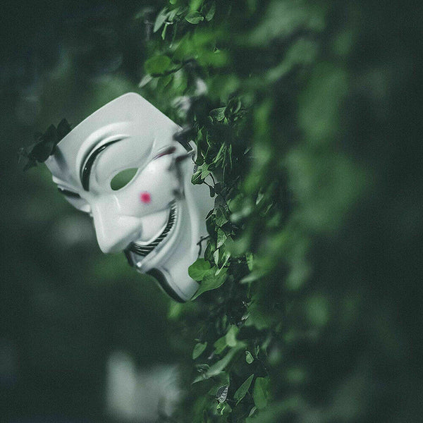 ANONYMOUS HACKER V FOR VENDETTA GUY FAIGES FANCY DRESS HALLOWEEN FACE MASK E& - Lets Party