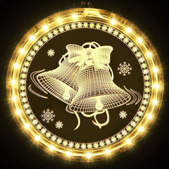 Christmas Decor Window Light Backdrop String Lights for Outdoor Indoor Window WH