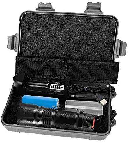 Super Bright 90000LM LED USB Rechargeable Flashlight LED Tactical light Torch - Lets Party