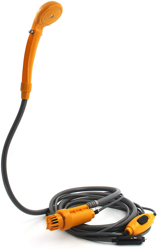 12V Portable Automobile Shower Set Water Pump Travel Trip Camp Boat Car Caravan - Lets Party