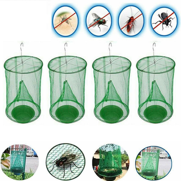 Reusable 6 Pack Fly Trap Insect Killer Net Cage Trap Ranch Pest Hanging Catcher - Lets Party