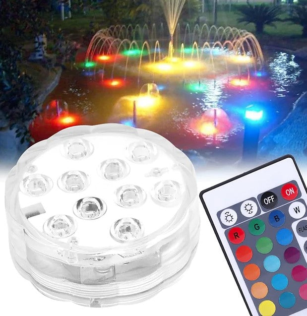 Underwater Lights Waterproof LED RGB Submersible Aquarium Pool Pond Lamp Remote - Lets Party
