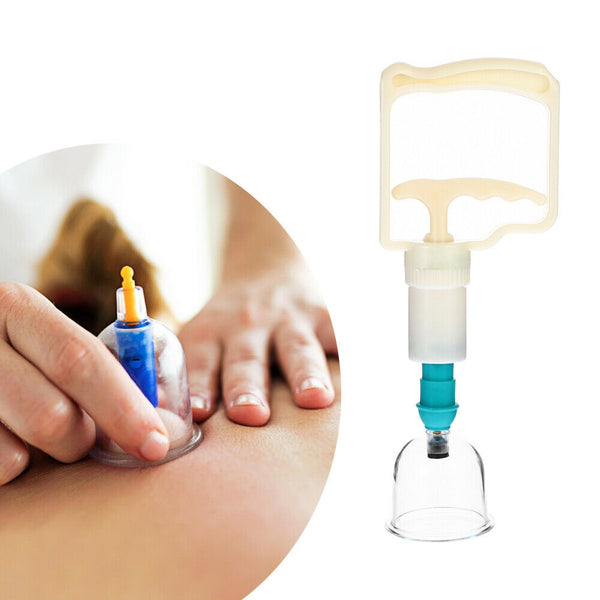 24 Cups Vacuum Cupping Set Massage Kit Acupuncture Suction Massager Pain Relief - Lets Party