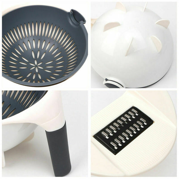 Kitchen Cutter Assist Slicer Vegetable Potato Onion Carrot Grater Chopper 9 IN 1 - Lets Party