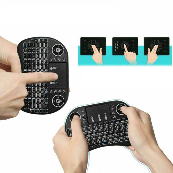 Wireless Mini Handheld Remote Keyboard with Touchpad Work Android TV Box Windows - Lets Party