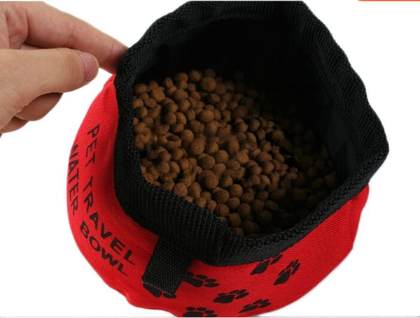Pet Travel Bowl Oxford Cloth Waterproof Dog Bag Pet Folding Feed For Small Dog - Lets Party