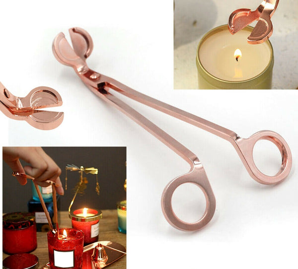 Rose gold Candle Wick Trimmer Scissors Stainless Steel Candle Cutter Snuffers AU - Lets Party